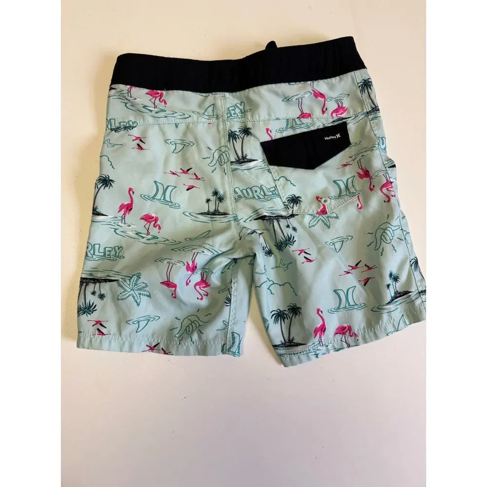 Hurley pink flamingo swim shorts youth size 5 - Picture 2 of 6